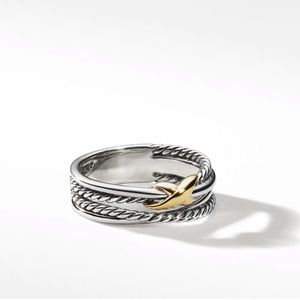 DAVID YURMAN X Crossover Ring with 18K Gold (SIZE 5)